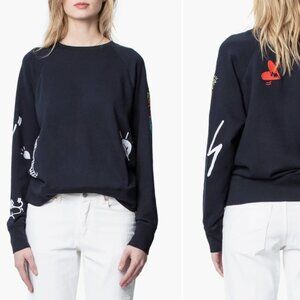 ZADIG & VOLTAIRE Upper Brode Embroidered Sweatshirt
